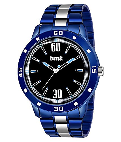 HMTC Men’s Quartz Analog Watch with Stainless Steel Strap – Elegant, Lightweight & Durable Timepiece